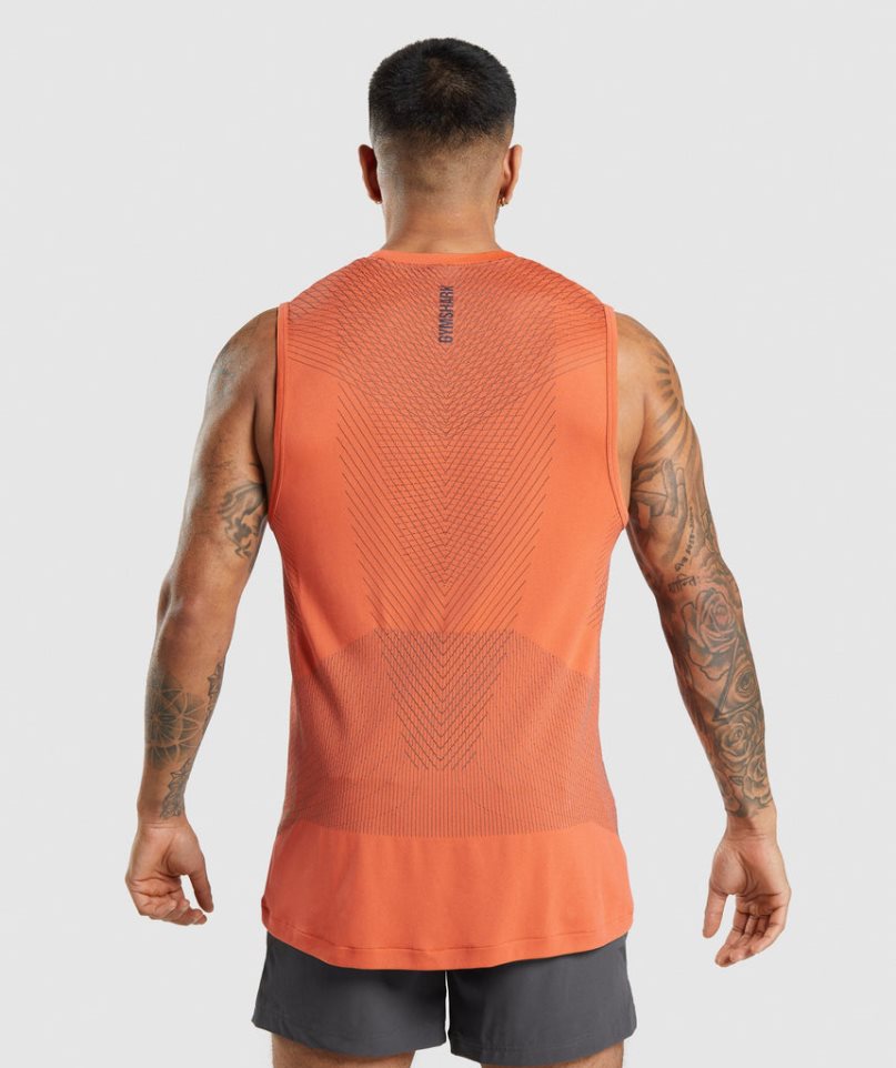 Podkoszulki Gymshark Apex Seamless Męskie Pomarańczowe | PL 852RXW